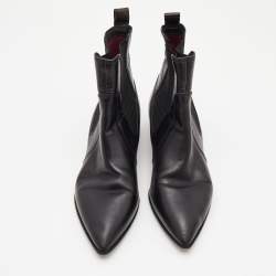 مملوكة مسبقًا Marc by Marc Jacobs Black Suede Chelsea Pointed Toe Ankle Booties Size 38