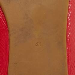 Pre Owned Marc by Marc Jacobs Red Patent Leather Ballet Flats Size 41