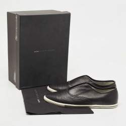 Pre Owned Marc by Marc Jacobs Black Leather Low Top Sneakers Size 39.5