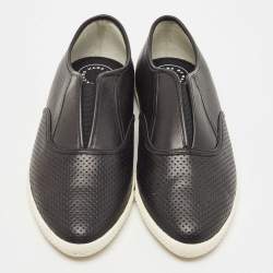 Pre Owned Marc by Marc Jacobs Black Leather Low Top Sneakers Size 39.5