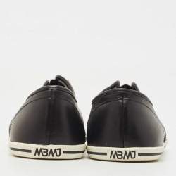 Pre Owned Marc by Marc Jacobs Black Leather Low Top Sneakers Size 39.5