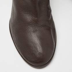 Pre Owned Marc by Marc Jacobs Brown Leather Ankle Boots Size 38