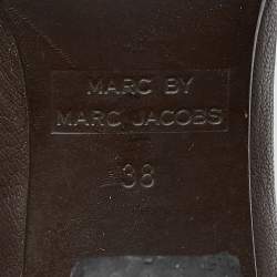 Pre Owned Marc by Marc Jacobs Brown Leather Ankle Boots Size 38
