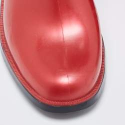 مملوكة مسبقًا Marc by Marc Jacobs Red Rubber Block Heel Knee Length Boots Size 37