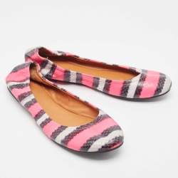 Marc by Marc Jacobs Tricolor Embossed Python Ballet Flats Size 37.5