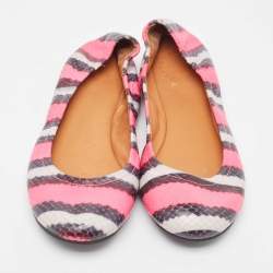 Marc by Marc Jacobs Tricolor Embossed Python Ballet Flats Size 37.5