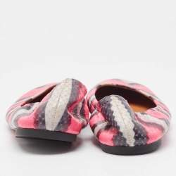 Marc by Marc Jacobs Tricolor Embossed Python Ballet Flats Size 37.5