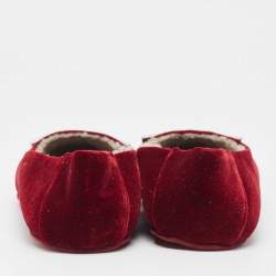 Marc by Marc Jacobs Burgundy Velvet Cat Ballet Flats Size 37.5