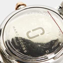 Pre Owned Marc By Marc Jacobs White Two-Tone Stainless Steel Roxy MJ3553 Women's Wristwatch 28 mm