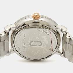 Pre Owned Marc By Marc Jacobs White Two-Tone Stainless Steel Roxy MJ3553 Women's Wristwatch 28 mm
