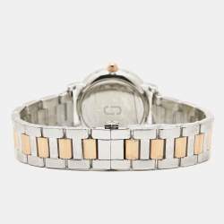 Pre Owned Marc By Marc Jacobs White Two-Tone Stainless Steel Roxy MJ3553 Women's Wristwatch 28 mm