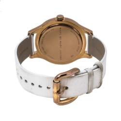 Marc By Marc Jacobs White Rose Gold Tone Stainless Steel MBM1201 Women's Wristwatch 40 mm