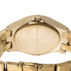 Pre Owned Marc by Marc Jacobs White Gold PVD Coated Stainless Steel MBM3315 Henry Women's Wristwatch 40 MM