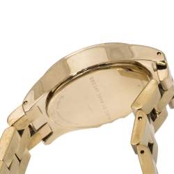 Pre Owned Marc by Marc Jacobs White Gold PVD Coated Stainless Steel MBM3315 Henry Women's Wristwatch 40 MM