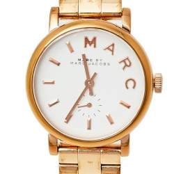 Marc by Marc Jacobs White Gold Tone Stainless Steel MBM3248 Women's Wristwatch 28 mm