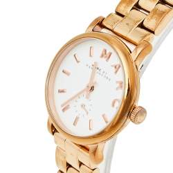 Marc by Marc Jacobs White Gold Tone Stainless Steel MBM3248 Women's Wristwatch 28 mm