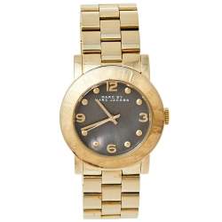 Marc By Marc Jacobs Grey Gold Tone Stainless Steel Amy MBM3273 Women's Wristwatch 36 mm