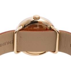 Pre Owned Marc by Marc Jacobs White Gold Plated Stainless Steel Leather Mini Amy MBM8575 Women's Wristwatch 26 mm