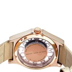 Marc by Marc Jacobs Brown Rose Gold Plated Stainless Steel Leather Henry MBM1245 Women's Wristwatch 40 mm