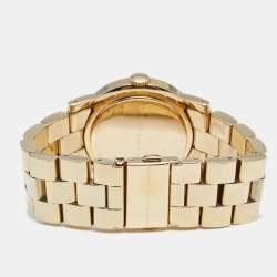 Pre Owned Marc by Marc Jacobs Blue Yellow Gold Plated Stainless Steel Amy MBM3166 Women's Wristwatch 36 mm