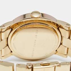Pre Owned Marc by Marc Jacobs Blue Yellow Gold Plated Stainless Steel Amy MBM3166 Women's Wristwatch 36 mm