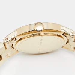 Pre Owned Marc by Marc Jacobs Blue Yellow Gold Plated Stainless Steel Amy MBM3166 Women's Wristwatch 36 mm