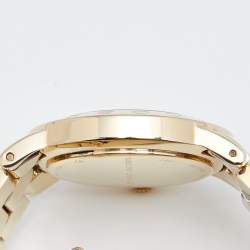 Pre Owned Marc by Marc Jacobs Blue Yellow Gold Plated Stainless Steel Amy MBM3166 Women's Wristwatch 36 mm