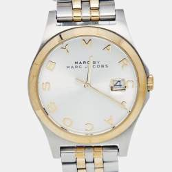 Marc By Marc Jacobs Silver Two Tone Stainless Steel Slim MBM3319 Women's Wristwatch 36 mm