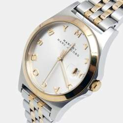 Marc By Marc Jacobs Silver Two Tone Stainless Steel Slim MBM3319 Women's Wristwatch 36 mm