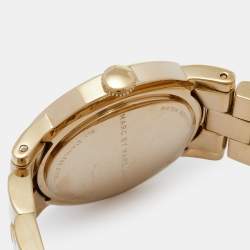 Marc by Marc Jacobs White Yellow Gold Plated Stainless Steel Amy MBM3056 Women's Wristwatch 36 mm