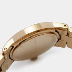 Marc by Marc Jacobs White Yellow Gold Plated Stainless Steel Amy MBM3056 Women's Wristwatch 36 mm