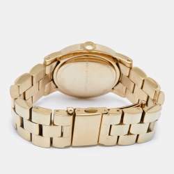 Marc by Marc Jacobs White Yellow Gold Plated Stainless Steel Amy MBM3056 Women's Wristwatch 36 mm