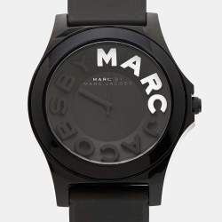 Marc by Marc Jacobs Black Perspex Rubber Sloane MBM4025 Women's Wristwatch 39 mm