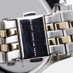 Pre Owned Marc by Marc Jacobs White Two-Tone Stainless Steel MBM3381 Women's Wristwatch 38 mm