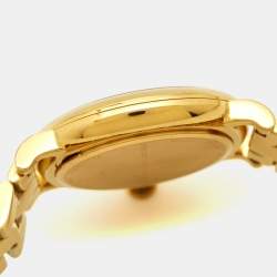 Pre Owned Marc By Marc Jacobs Black Yellow Gold Plated Stainless Steel Baker Dexter MBM3421 Women's Wristwatch 36.50 mm