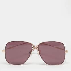 Pre Owned Marc Jacobs Pink/Gold Tone Marc 619/S Square Sunglasses
