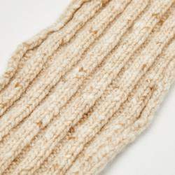 Pre Owned Marc Jacobs Beige Marled Cashmere Rib Knit Slim Muffler