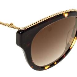 Marc Jacobs Brown Tortoise Gradient Marc 165/S Twisted Temple Cat Eye Sunglasses