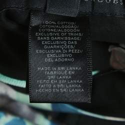 Marc Jacobs Green Floral Print Cotton Suspender Detail Short Dress M