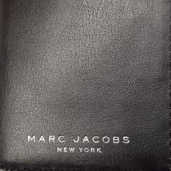 Marc Jacobs Blue/Black Leather Colorblock Compact Wallet