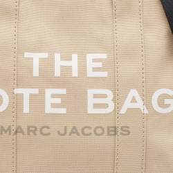 Marc Jacobs Beige/Black Canvas Medium The Tote Bag 