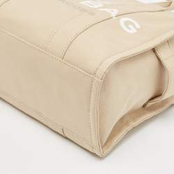 Marc Jacobs Beige/Black Canvas Medium The Tote Bag 