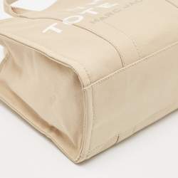 Marc Jacobs Beige/Black Canvas Medium The Tote Bag 