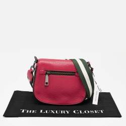 Marc Jacobs Fuchsia Leather Recruit Nomad Saddle Shoulder Bag