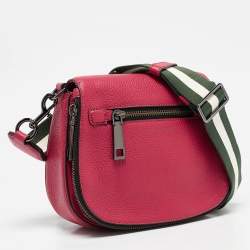 Marc Jacobs Fuchsia Leather Recruit Nomad Saddle Shoulder Bag