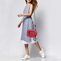 Marc Jacobs Fuchsia Leather Recruit Nomad Saddle Shoulder Bag