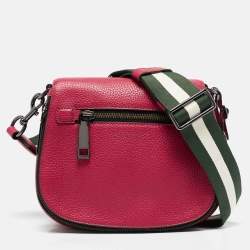 Marc Jacobs Fuchsia Leather Recruit Nomad Saddle Shoulder Bag