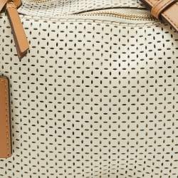 Marc Jacobs Ivory White Perforated Leather The Soft Box 23 Shoulder Bag