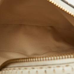 Marc Jacobs Ivory White Perforated Leather The Soft Box 23 Shoulder Bag
