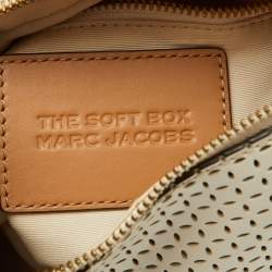 Marc Jacobs Ivory White Perforated Leather The Soft Box 23 Shoulder Bag